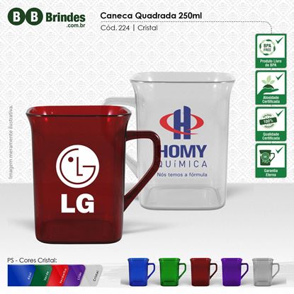 Imagem de Caneca Cristal quadrada 250ml