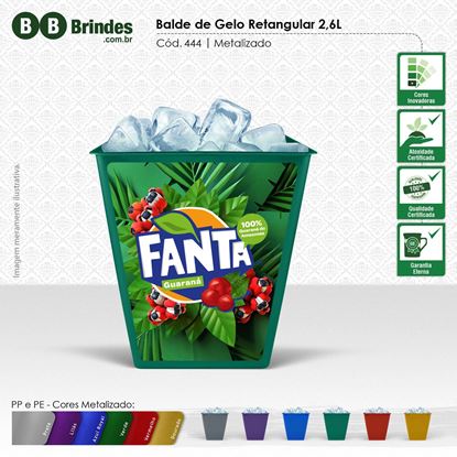 Imagem de Balde de Gelo Retangular 2,6L