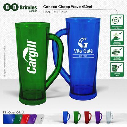 Imagem de Caneca Chopp Wave Cristal 430ml