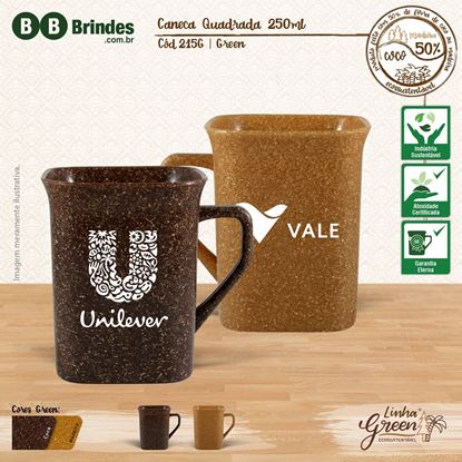 Imagem de Caneca quadrada 250ml GREEN