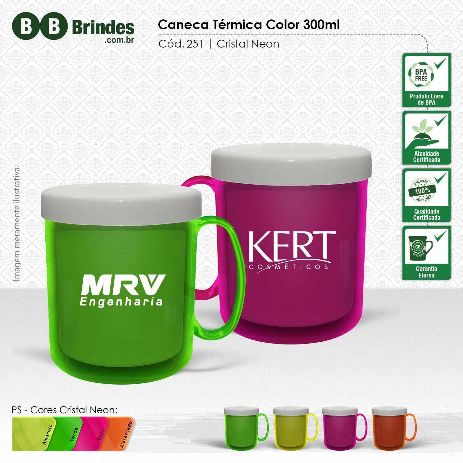 Imagem de Caneca Térmica Color 300mL