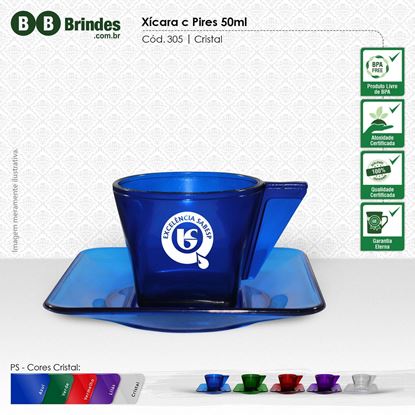 Imagem de Conjunto Xícara e Pires 50 mL - PS CRISTAL
