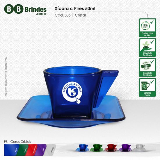 Imagem de Conjunto Xícara e Pires 50 mL - PS CRISTAL
