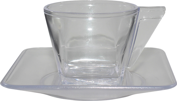 Imagem de Conjunto Xícara e Pires 50 mL - PS CRISTAL