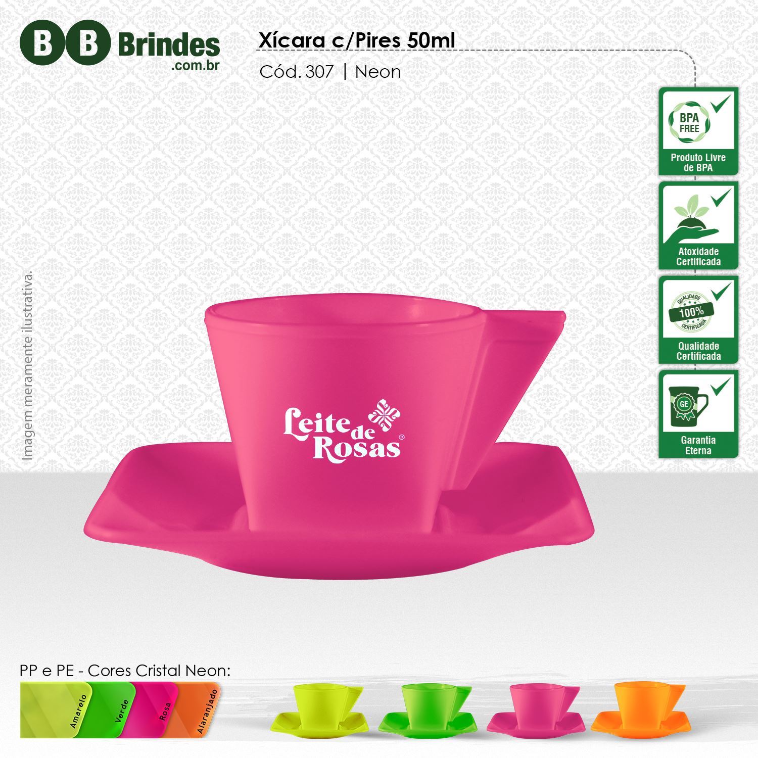 Imagem de Conjunto Xícara Café PP, 50mL com Pires