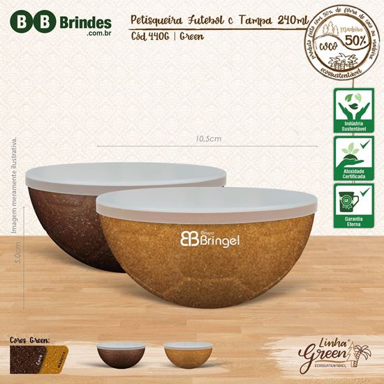 Imagem de Petisqueira futebol Green com tampa