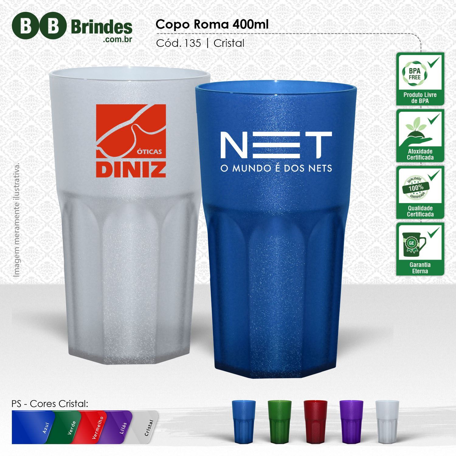 Imagem de Copo Roma Cristal