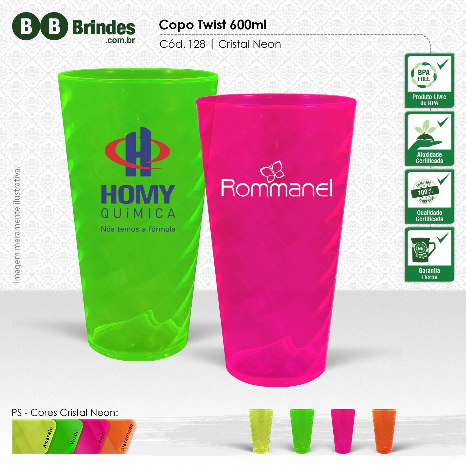 Imagem de COPO TWIST CRISTAL 600mL