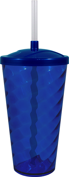 Imagem de Copo Twist Cristal 600ml com Tampa e Canudo