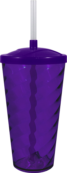 Imagem de Copo Twist Cristal 600ml com Tampa e Canudo