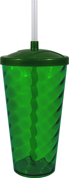 Imagem de Copo Twist Cristal 600ml com Tampa e Canudo