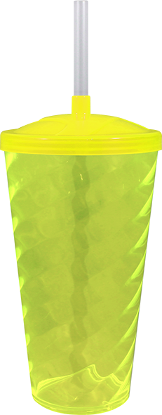 Imagem de Copo Twist Cristal 600ml com Tampa e Canudo