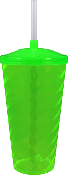 Imagem de Copo Twist Cristal 600ml com Tampa e Canudo