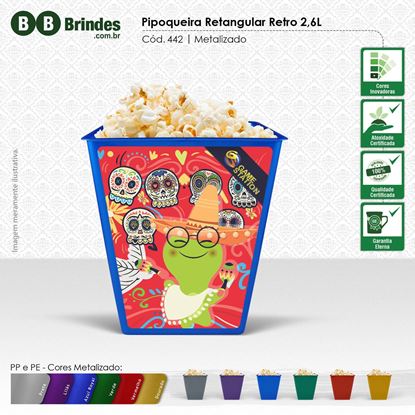 Imagem de Pipoqueira Retangular Retro 2,5LT