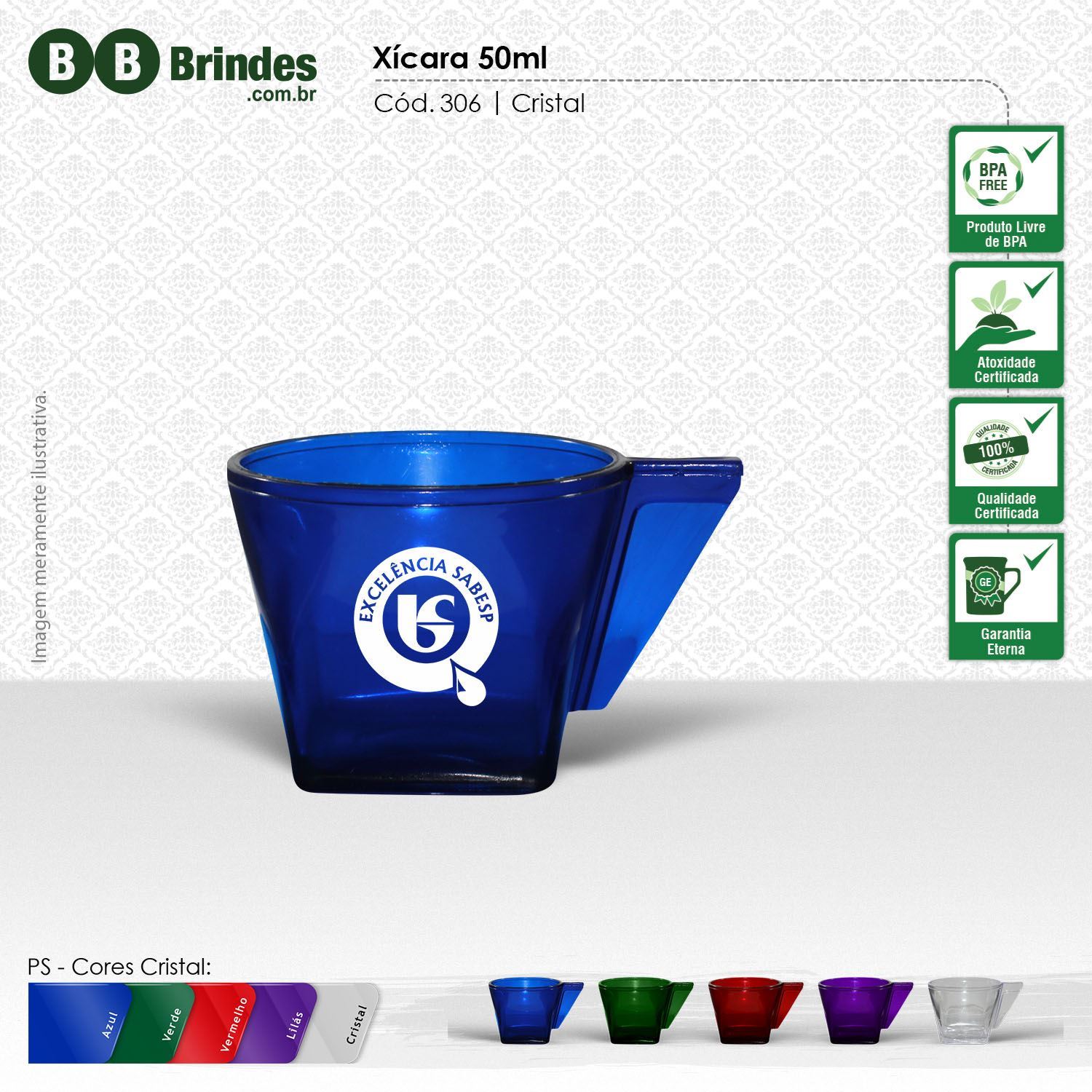 Imagem de Xícara Café CRISTAL 50mL - PS CRISTAL