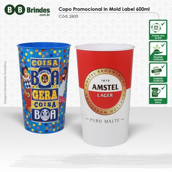 Imagem de Copo Promocional in Mold Label 600mL