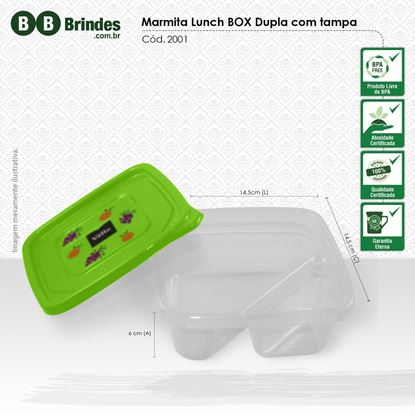 Imagem de Marmita Lunch BOX dupla com Tampa
