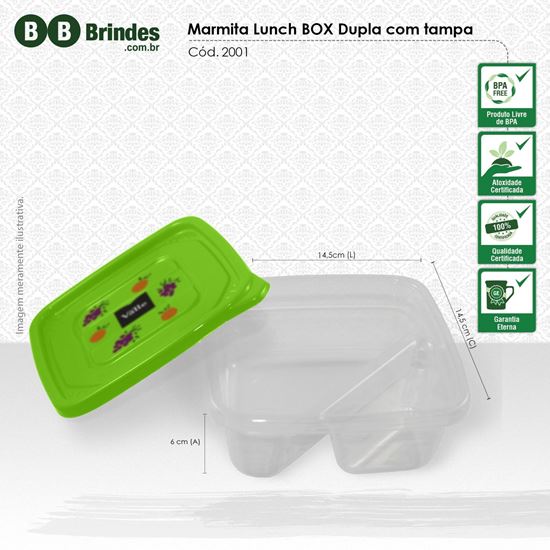 Imagem de Marmita Lunch BOX dupla com Tampa