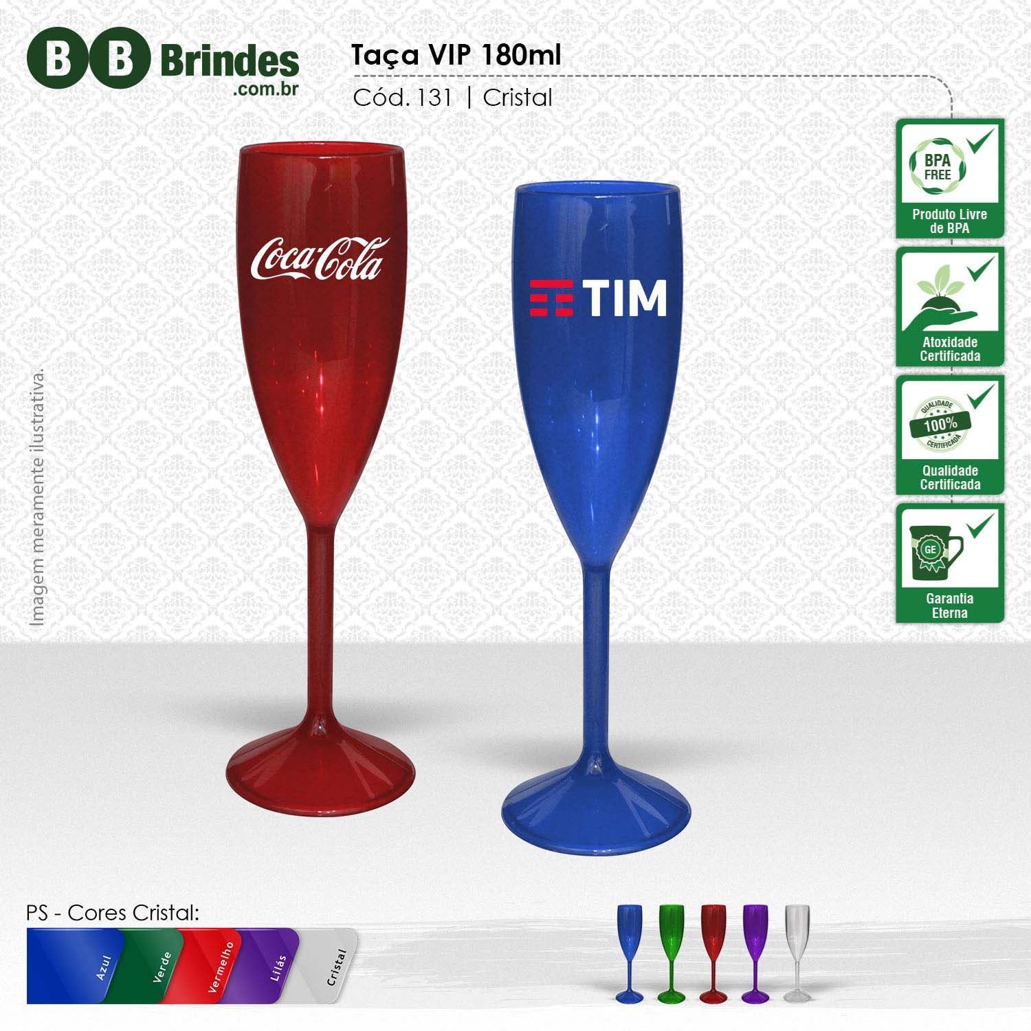 Imagem de TAÇA VIP CRISTAL 180mL PS Cristal
