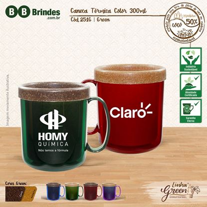 Imagem de Caneca Térmica Color 300mL - Linha Green