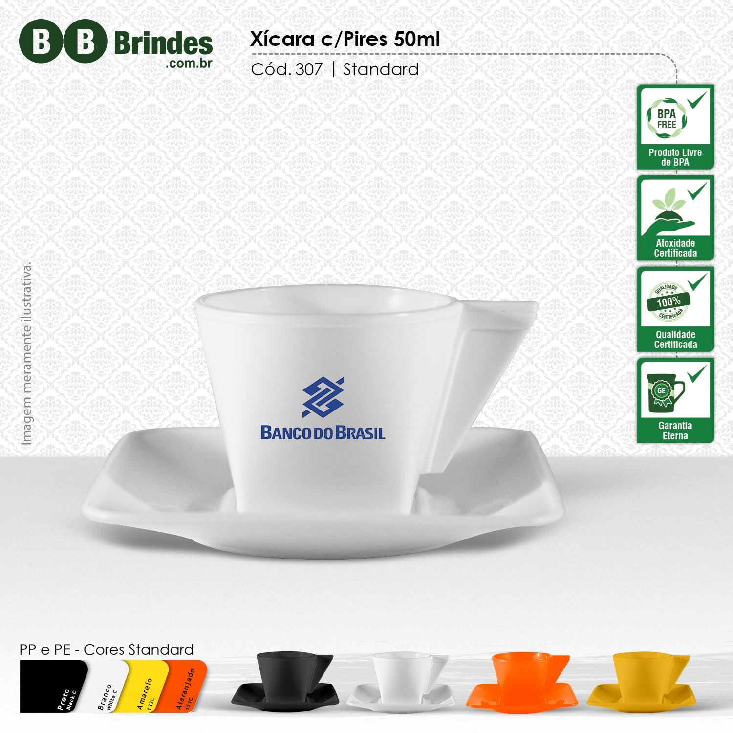 Imagem de Conjunto Xícara Café PP, 50mL com Pires