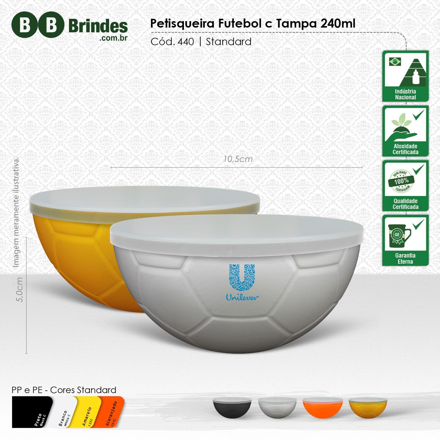 Imagem de Petisqueira Futebol PP com Tampa