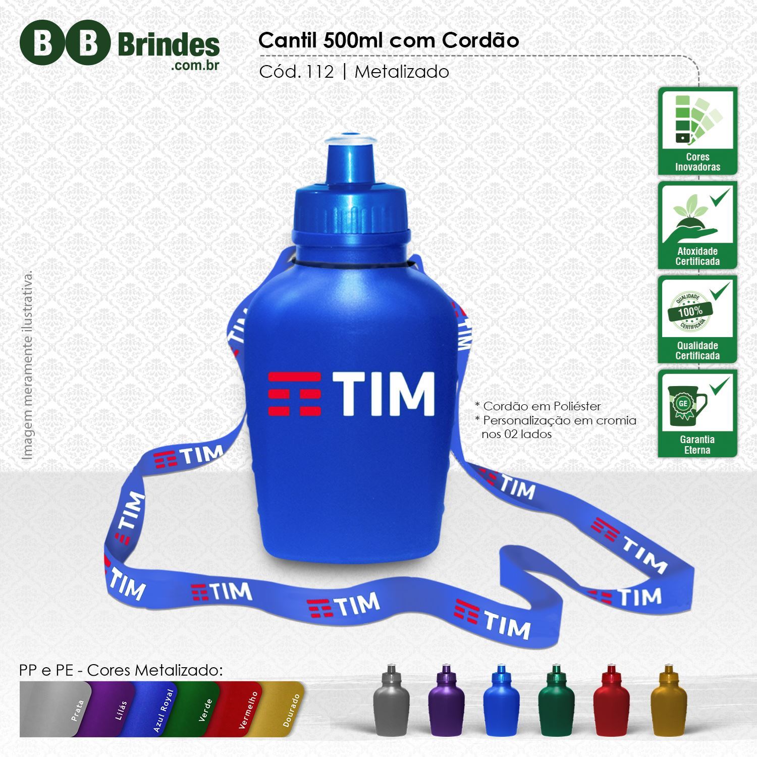 Imagem de Cantil 500mL com Cordão