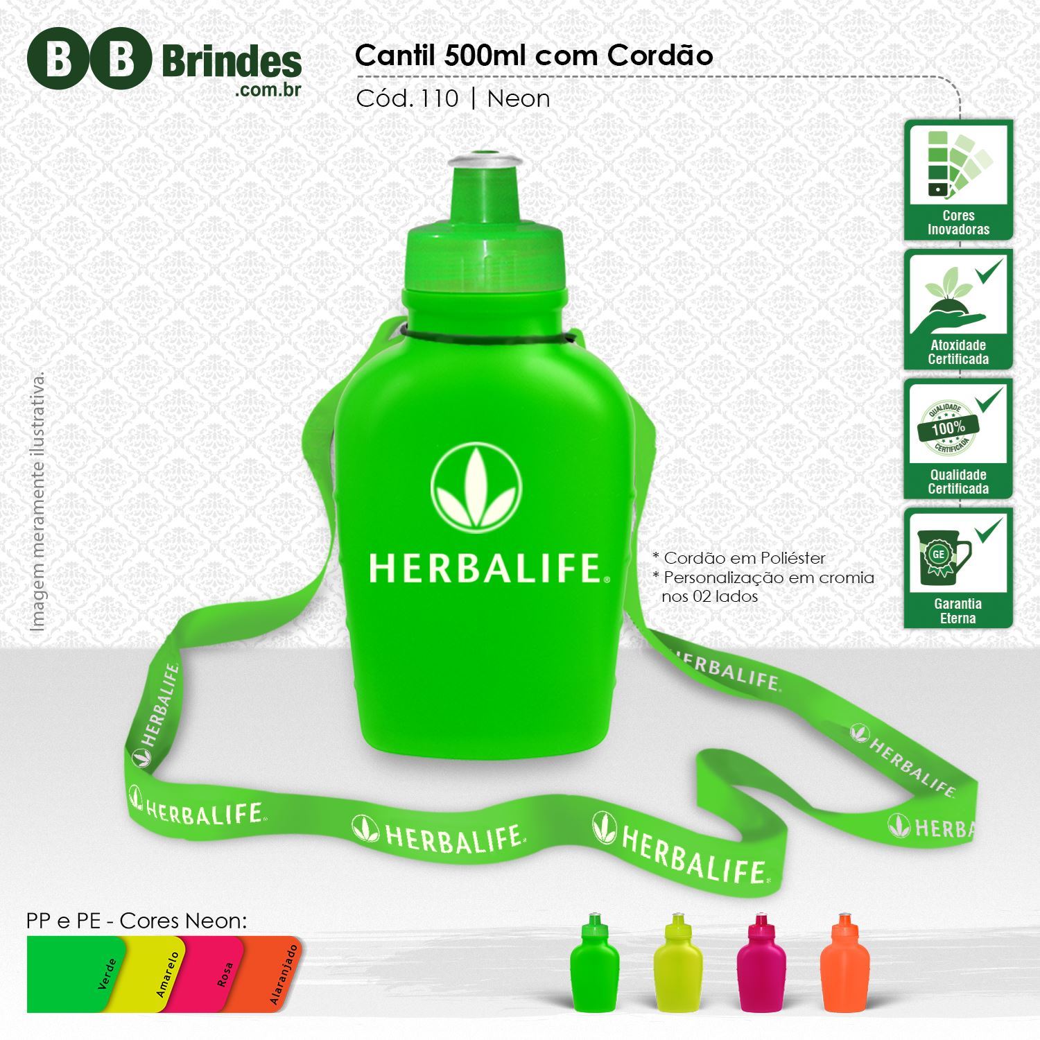Imagem de Cantil 500mL com Cordão