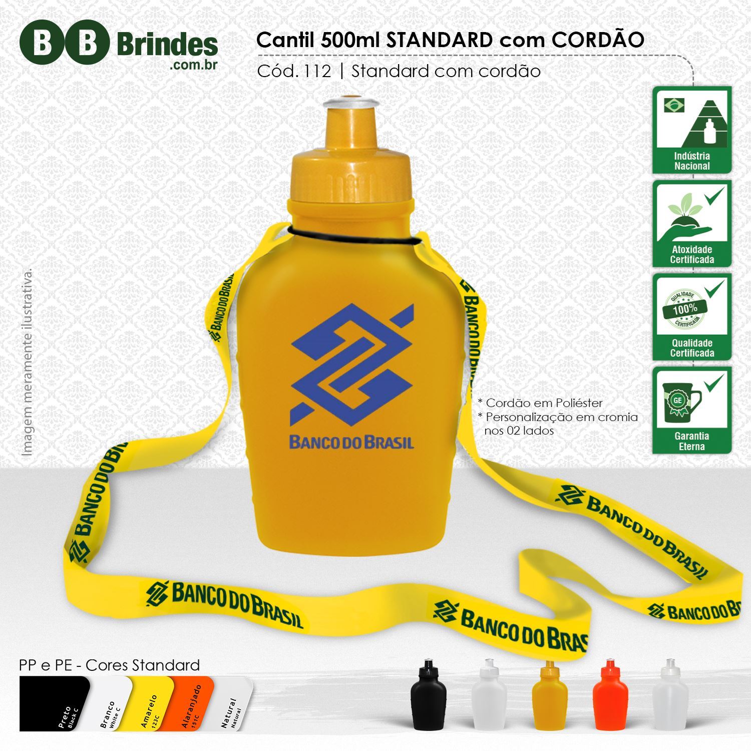 Imagem de Cantil 500mL com Cordão