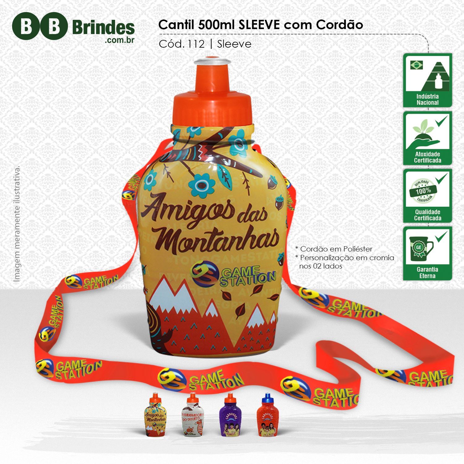 Imagem de Cantil 500mL com Cordão