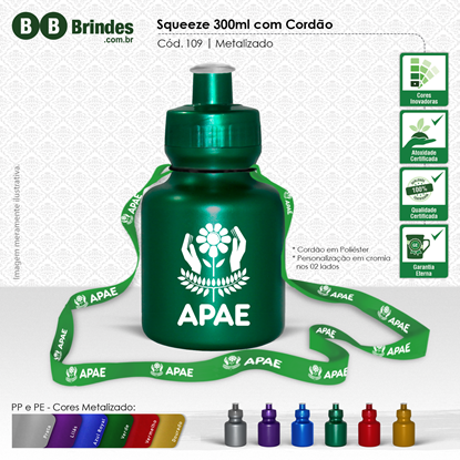 Imagem de Squeeze 300ml com Cordão