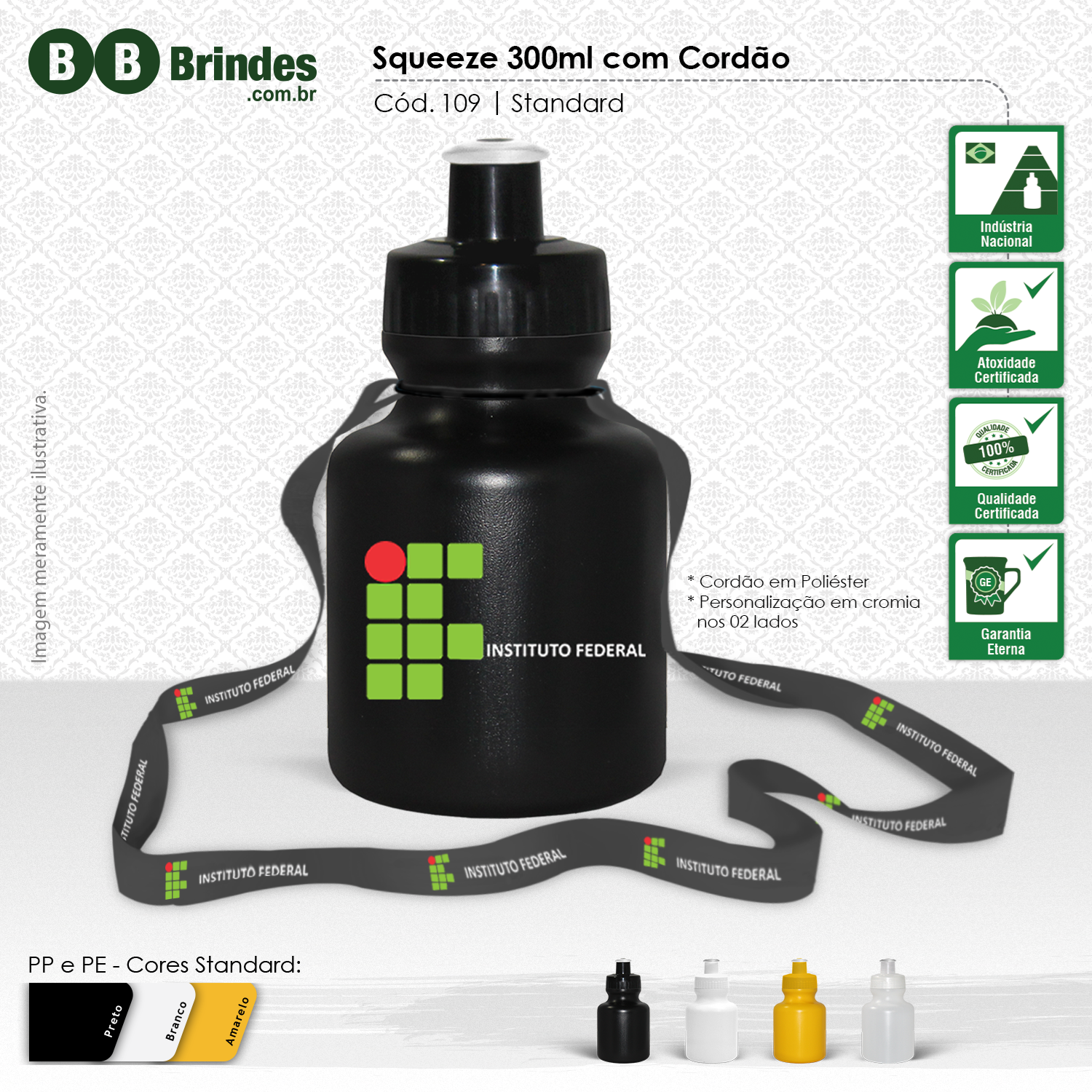 Imagem de Squeeze 300ml com Cordão