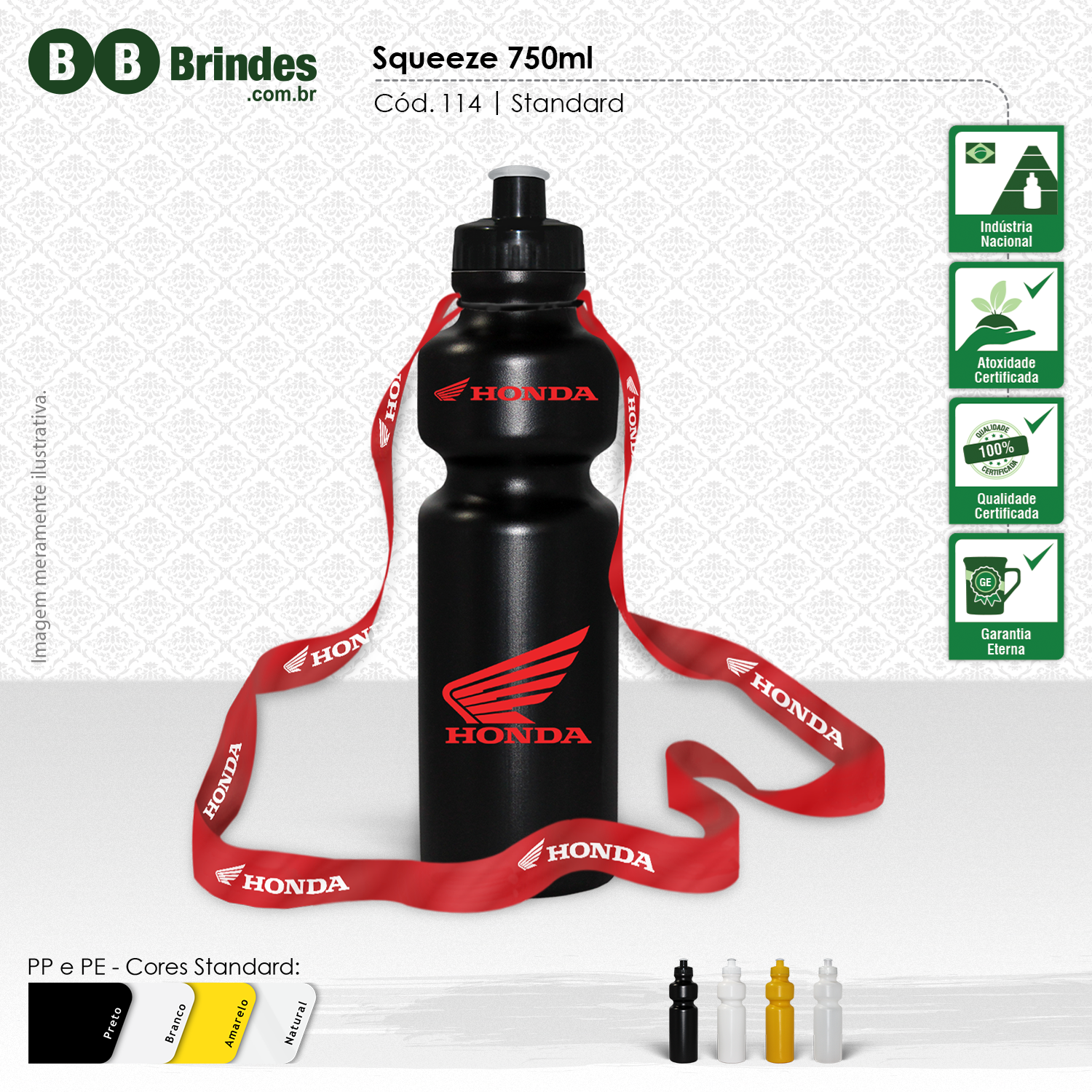 Imagem de Squeeze 750ml com Cordão