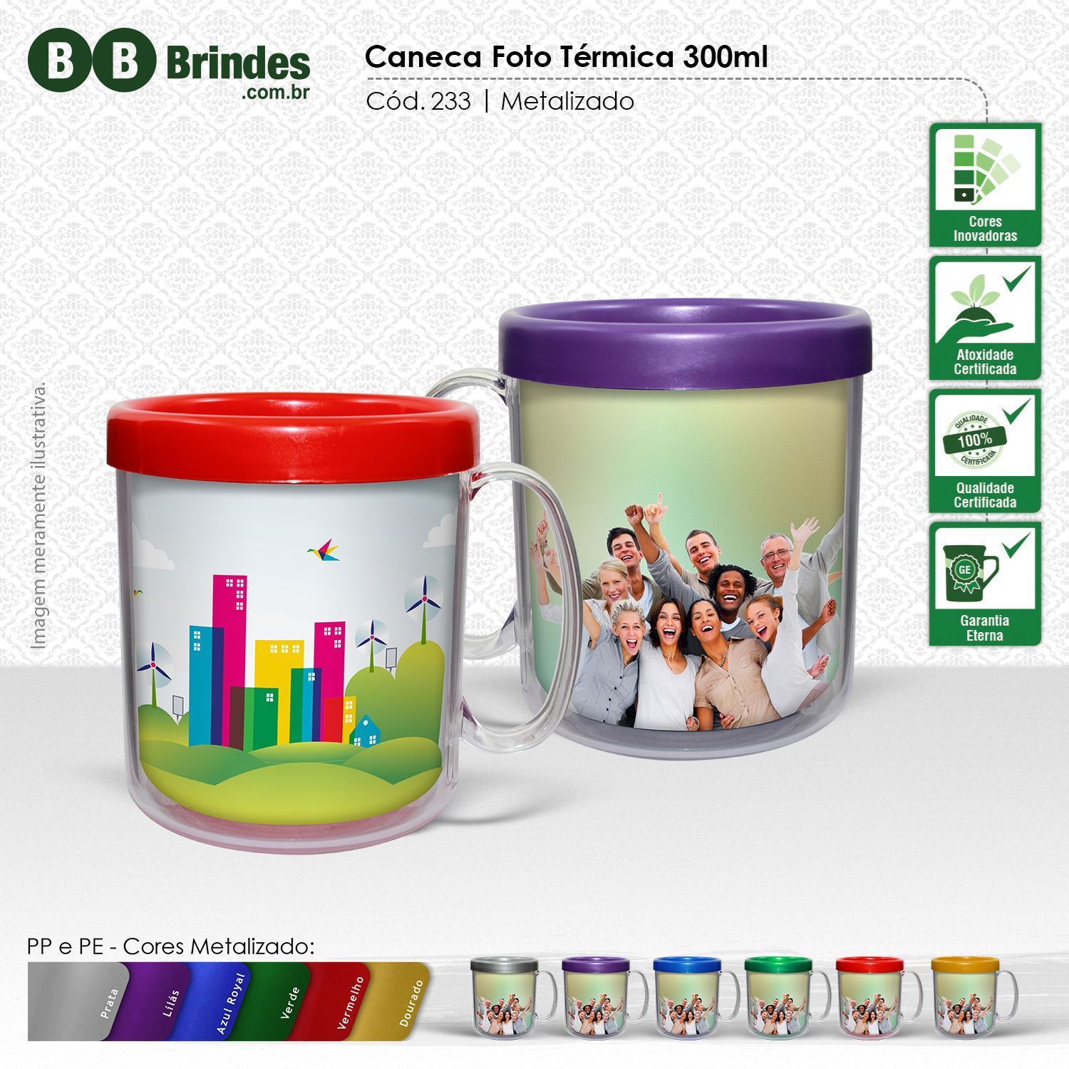 Imagem de Foto Caneca térmica 300ml - Refil PB