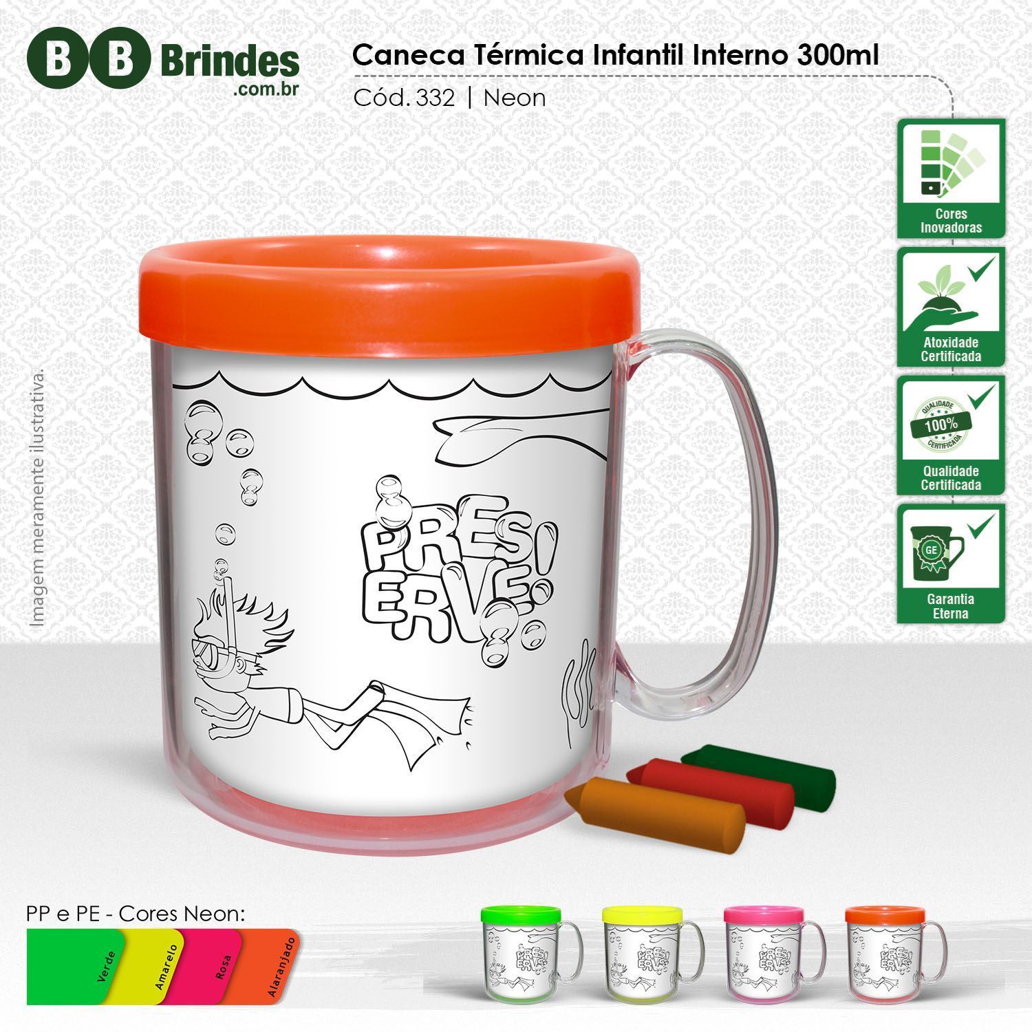 Imagem de Caneca térmica Infantil 300mL Refil PB