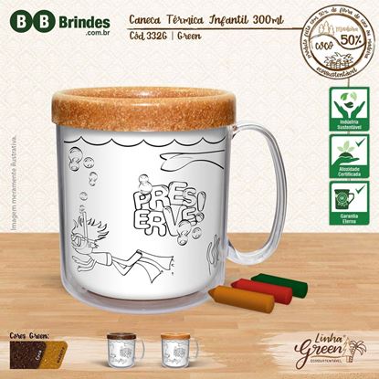 Imagem de Caneca térmica Infantil Green 300mL CL