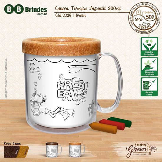 Imagem de Caneca térmica Infantil Green 300mL CL
