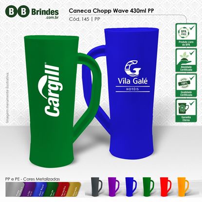 Imagem de Caneca Chopp Wave PP 430ml